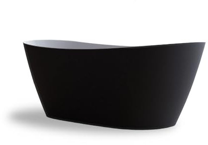 SPALINA Baignoire îlot Venecia Noire Mate 170x80cm, by