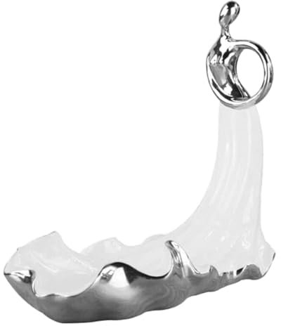 JTBDWOSK Botellero, Encimera, Portavinos, Portabotellas, Botelleros De Cerámica, Hecho A Mano, para El Hogar, Salón, Mesa, Vinoteca, Decoración, Botellero,Blanco