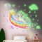 Adesivi da Parete Fluorescenti Unicorno Arcobaleno - Luminosi Adesivi Murali per la Decorazione Della Stanza
