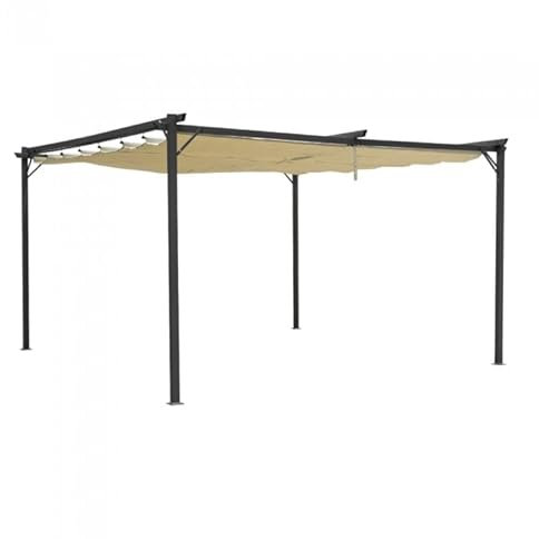 Grindi - Pavillon Garten - Terrassendach - Sonnensegel - Irda III 4x4 m - wasserdichtes & stabiles Sonnenschutz für Terrasse und Freistehender - Gartenpavillon - Terrassendach - Markise