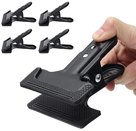 Pinces à Ressort en Plastique Noir, Type A, Grande Ouverture pour Studio Photo et Menuiserie