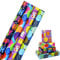 Geschenkpapierrolle zum Geburtstag, 4 Rollen 43 cm x 3 m, buntes Geschenkpapier zum Geburtstag, recycelbar, buntes Geschenkpapier für Weihnachten, Abschlussfeier, Hochzeit, Basteln, Partydekoration