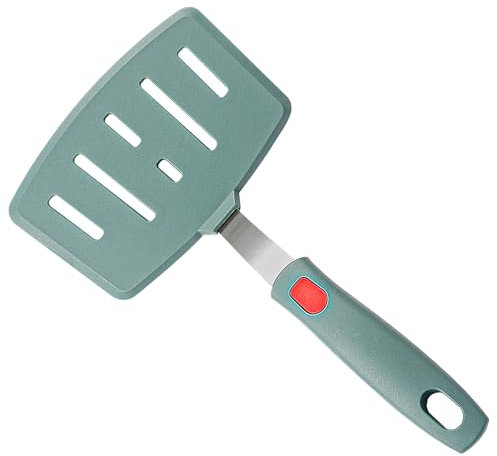 Luckious Kitchen Silicone Egg Flipper, Large Non-Stick Egg Flipper, Wide Omelette Spatula for Cooking and Baking (Green)