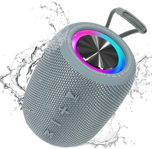 SENXINGYAN 20W Bluetooth Lautsprecher – Tragbare Musikbox mit 360° Stereo-Sound, LED-Lichtshow, IPX6 Wasserdicht, 16 Stunden Spielzeit, FM Radio/AUX/TF Unterstützung