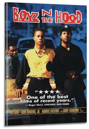 KAILECD Boyz N The Hood Poster, Kunstdekoration, Wandposter, Dekoration, Innenposter, Druck, Dekoration, Bar, Restaurant, Dekoration, Ästhetik, Poster, Wohnzimmer, 60 x 90 cm, Rahmenstil