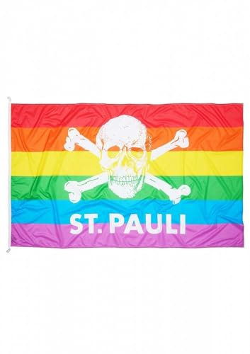 St. Pauli - Totenkopf Regenbogen Hissfahne 120x200cm