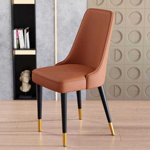 Cremefarbene Esszimmerstühle, 2er-Set, mit PU-Leder gepolsterte Küchenstühle, besondere Schalenstühle mit breiter Rückenlehne und Metallbeinen für Esszimmer, Wohnzimmer, Schlafzimmer, Lounge