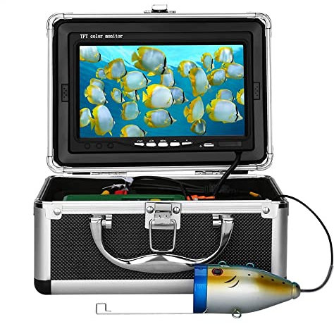 Underwater Fishing Camera, Fish Finder 1000TVL Camera, 7 Inch Screen, 30Pcs IR And White LED Lights, IP68 Waterproof, For Ice Fishing, Lake, Sea, Boat(30M Cable)