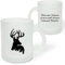 Geschenk für Glühwein-Fans: Glastasse „Wenn man Glühwein zu heiß trinkt, hat man Gebrannte Mandeln“ mit Rentier-Motiv - Geschenkidee zur Adventszeit | Weihnachtszeit - Glastasse Satiniert, ca. 300ml