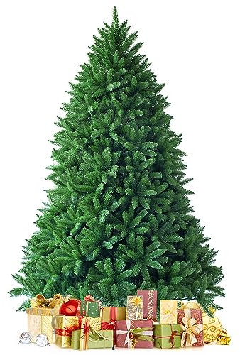 COSTWAY 150/180/225cm Künstlicher Weihnachtsbaum, Tannenbaum mit Metallständer, Christbaum PVC Nadeln, Kunstbaum Weihnachten Klappsystem ideal für Zuhause, Büro Geschäfte (180cm)