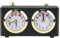 Mechanische Schachuhr, Professionelle Aufzieh-Schachuhr, Count-Up-Down-Schach-Timer, Tragbar, Leicht Ablesbare Zifferblätter, Chinesischer Schach-Timer (Schwarz)