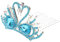 TOVINANNA Schwanenkrone Braut Dekorationen Bräute Diademe Für Frauen Hochzeit Kronen Prinzessin Party Kleid Weibliche Tiara Dame Krone Weibliche Krone Frauen-tiara Legierung Blue