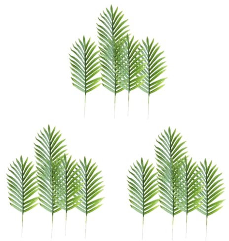 Ciieeo 3sets Fake Leaves Plastic Leaves Greenery Garland Palm Tree Party Decorations Home 5pcs*3