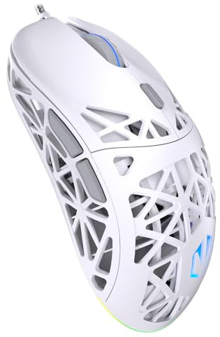 ENDORFY LIV Onyx White Gaming Maus RGB, ultraleichte kabelgebundene Maus 54 g, PixArt PAW3311, 12000 DPI, Kailh GM 4.0, USB A, PTFE, ARGB, weiß