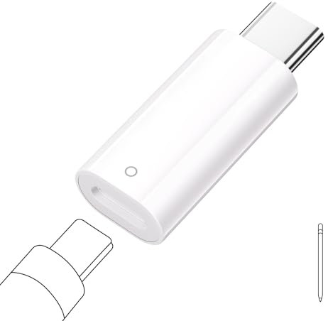USB-C für Apple Pencil Ladeadapter 1. Generation – Schnell Laden und Bluetooth-Kopplung, Kompatibel mit iPad 10 und USB-C Geräten – Abriebfeste, Robuste Materialien für Langfristige Nutzung