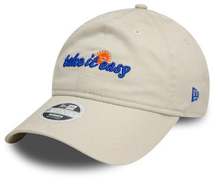 New Era Take it Easy verstellbare Cap für Frauen Mädchen 9Twenty Modell Kappe verstellbar Sommer beige - One-Size