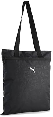 PUMA Damen Pop Tote-Bag OneSize, Black Script AOP