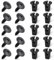 YAYNO 20 Pcs Dadi a U Clip di Fissaggio per Auto Carrozzeria e Viti Autofilettanti Clip di Fissaggio Auto Fermagli per Fissaggio Automatico per Auto Clip Viti Carene Bulloni di Fissaggio