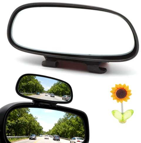 TMZELOA Specchio per angolo cieco a 360 gradi, specchio grandangolare per auto, specchio per angolo cieco, specchio aggiuntivo, specchio esterno, specchio retrovisore laterale girevole con vetro