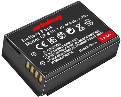 LP-E10 Battery for Canon EOS Camera: 2000D 4000D 1100D 1300D 1500D 1200D | Lithium ion Battery for Canon Photography Enthusiast