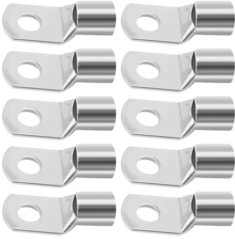 MOLIMOLI 10 Pezzi capicorda ad Anello Non isolati 50mm² M8 - capocorda 50mm2 per Cavi, connettori per Cavi in Rame stagnato di Alta qualità Installazione automobilistica, motociclistica ed elettrica