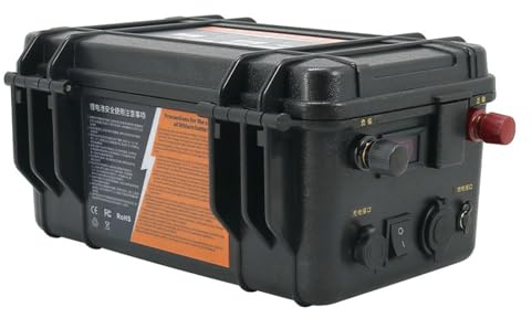 WILLQ Batterie au Lithium Fer Phosphate 12V 24V LiFePO4 60 Ah-200 Ah BMS intégré pour Moteur de Bateau électrique hélice de Bateau de pêche Batterie de Propulsion Marine,24v150ah+10a