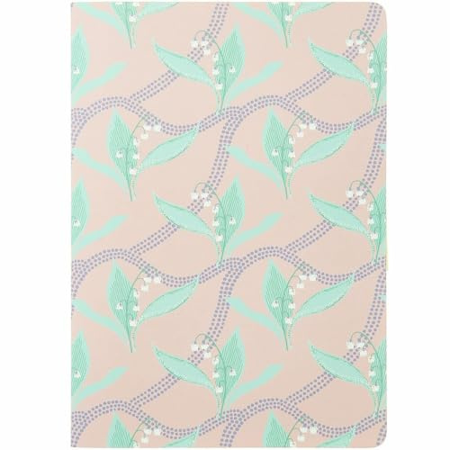 Notizhefte A5, Blumen, weiß/rosa, 2 Stk., 40 Seiten, 100 g/m² Bambuspapier