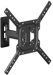 MAXMOUNT TV Wandhalterung Schwenkbar & Neigbar 23–65 Zoll – TV Halterung Fernseher bis 35 kg – VESA 400x400 – TV Wandhalterung mit Kabelmanagement, Schwarz