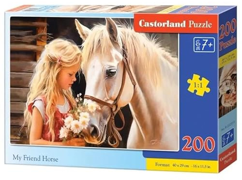 Castorland Puzzle Pferd 200 Teile - Kinderpuzzle Tiere