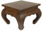 Oriental Galerie Opiumtisch Opium Tisch Beistelltisch Massiv Holz Couchtisch Nachttisch Hocker, Farbe:Dunkelbraun, Größe:30x30x24cm (LxBxH)