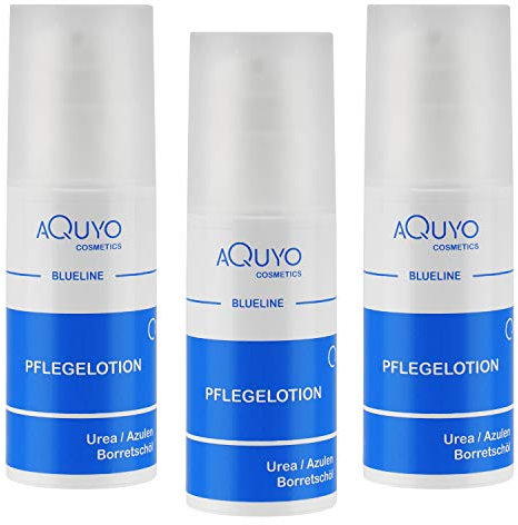 Blueline Creme Lotion zur Hautpilz, Fußpilz, Ekzem oder Neurodermitis Behandlung (3x 100ml) | Körperlotion für trockene und juckende Haut | Bodylotion bei Schuppenflechte, Hautrötungen oder Dermatitis
