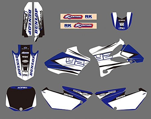 ruilian Aufkleber für Yamaha YZ85 2002-2014, Wasserdichtes PVC-Material, Sonnenschutzbeständig, Recycling, Vinyl, Blau, Metall, Kunststoff, Vintage, Motorradaufkleber
