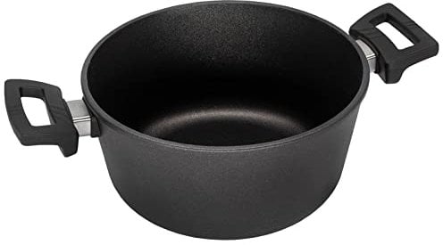 Eurolux Guss-Topf Ø 28 cm Induktion - 6.5 Liter - großer induktiver Universal-Kochtopf Aluguss mit Antihaft-Beschichtung - Made in Germany