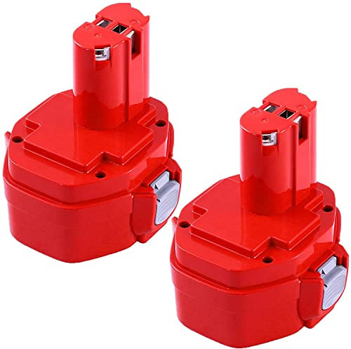 2Pack 14.4V 4.8Ah Ni-MH Battery Replacement for Makita PA14 1420 1422 1433 1434 1435 1435F 192600-1 193985-8 192699 193157-5 193158-3 Compatible with Makita 14.4V Battery