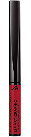 Manhattan Lip Art Graphic 130 Cuff Me in Rot Pflegender Lippenstift, für einen femininen Look, Maximale Farbintensität und langer Halt
