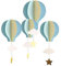 TOYANDONA 4pcs Papier Girlande 3D Heißluftballon Form hängenden Heißluftballon für Partydekorationen Decke Fenster Wand Hängende Deko
