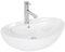 VBChome Waschbecken 59 x 39 Keramik Oval Waschtisch Handwaschbecken AUFSATZWASCHBECKEN WASCHSCHALE GÄSTE WC