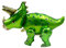 TOYANDONA Triceratops Luftballon 3D Folienballon Tiere Kindergeburtstag Deko für Kinder Geschenk Geburtstag Dinosaurier Dschungel Stil Party (Grün)