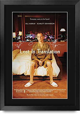 HWC Trading FR A3 Lost in Translation Bill Murray Gifts Gedrucktes Poster, signiertes Autogramm, Bild für Film-Andenken, A3 gerahmt