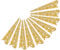 FRCOLOR Finger Nail Tip Claw Rings, Fingertip Rings Nails Decoration Chinese Claws Belly Dance Full False Long for Women, 10pcs (Short type, Gold), 7x1.5cm