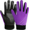 LOVMEAD Winter Handschuhe Kinder Fahrrad Jungen Mädchen Touchscreen Winterhandschuhe rutschfest Winddicht Fahrradhandschuhe für Radfahren Laufen Fußball Skifahren (M, Lila)