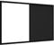 ALLboards Kombitafel 2 in 1 Magnettafel & Schwarz Kork-Pinnwand 90x60cm, Holzrahmen Schwarz lackiert, Whiteboard Korktafel Kombitafel