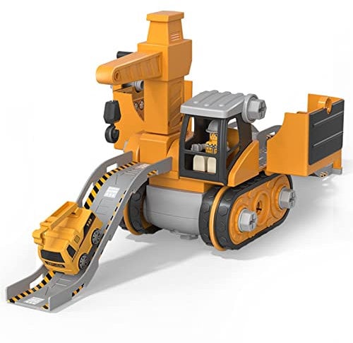 Large Electric Disassembly And Assembly Truck Rail Car Set City Garage Toys Detachable Excavator Educational Car Gifts Toy Car Garage Toy Gift For Halloween, Christmas (Type : Normal)