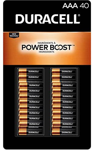 Duracell CopperTop AAA Alkaline Batteries - Long Lasting, All-Purpose Triple A Battery for Household and Business 40 Count