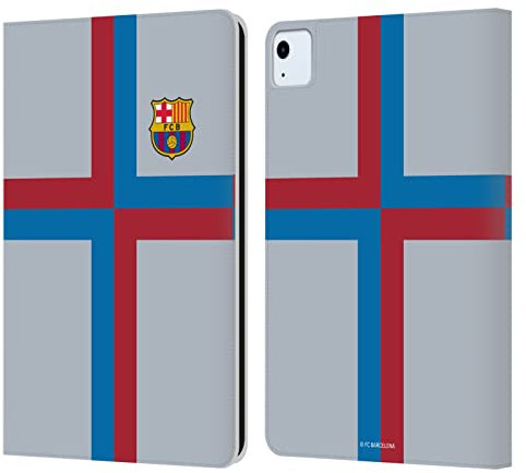 Head Case Designs Licenciado Oficialmente FC Barcelona Third 2022/23 Crest Kit Carcasa de Cuero Tipo Libro Compatible con Apple iPad Air 2020/2022