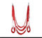 PRAQIA - Correa de yoga aérea, para exteriores, columpio de interior, talla ajustable (rojo)