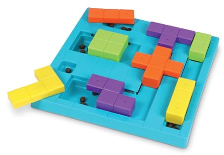 BrightKins Bark Brain Game Treat Puzzle, Interactive Toy for Dogs, Non Skid Treat Dispenser Dog Toy for Mental Stimulation & Slow Feeding, 1 Piece