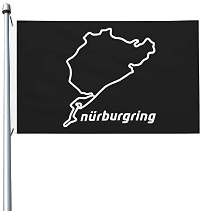 Nürburgring-Flagge, 90 x 150 cm, Außendekoration, Banner, Hofflagge mit Ösen