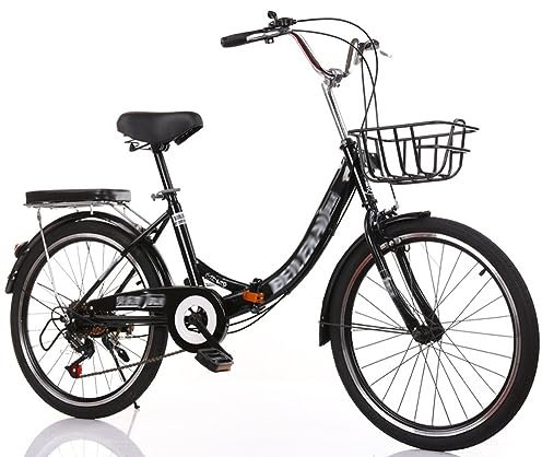 Kcolic 20-Zoll Klapprad Mit Variabler Geschwindigkeit, Verstellbarer Sitz Leichtes Stadtfahrrad Für Erwachsene Jugendliche Studenten Büroangestellte D,24inch