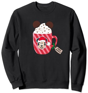 Disney Mickey Mouse Happy Christmas Hot Chocolate Cocoa Mug Sweatshirt
